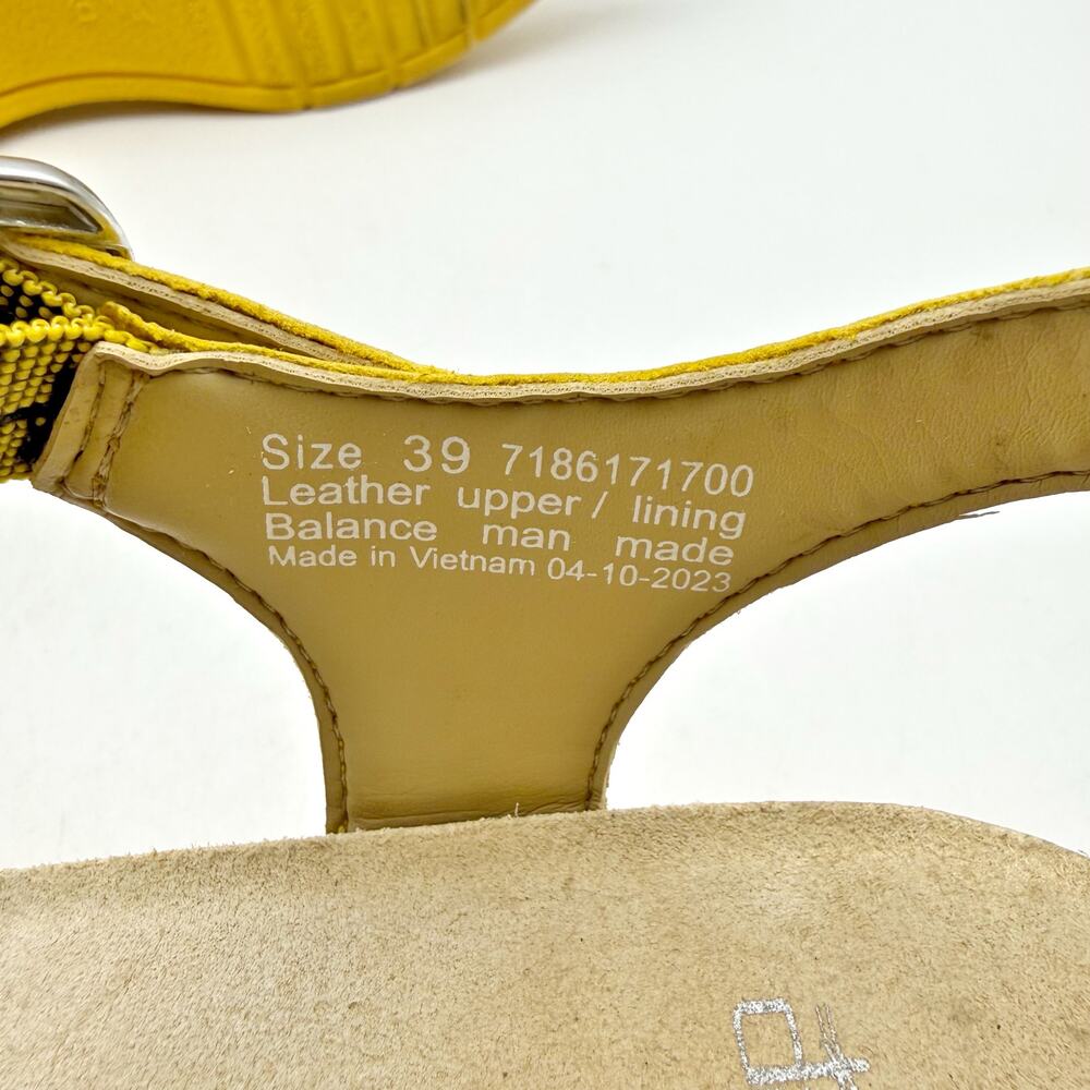 Dansko Womens Roxie Platform Sandals EU 39 US 9 Yellow Leather GUC - Picture 12 of 15